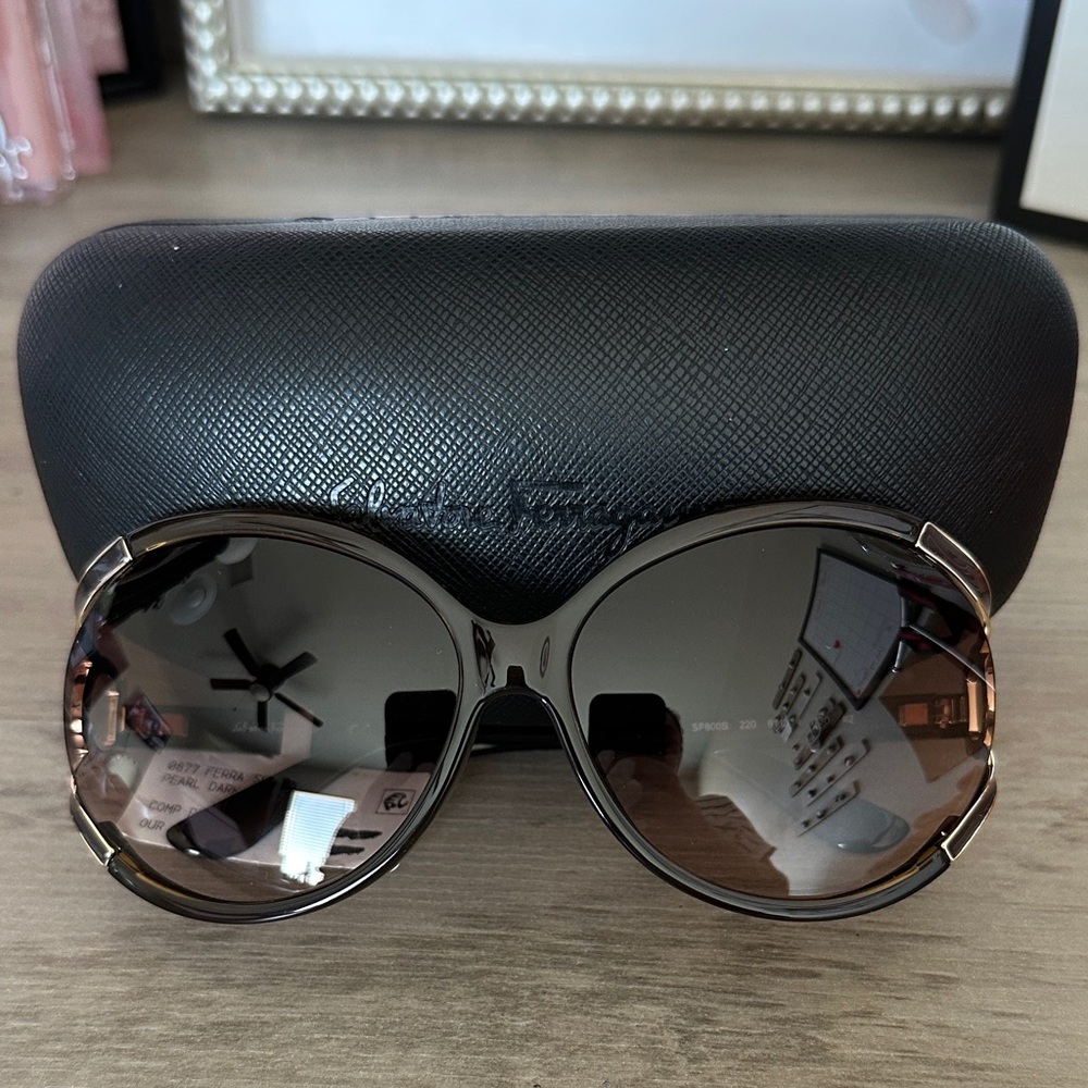 Salvatore Ferragamo Tortoise Shell Sunglasses
